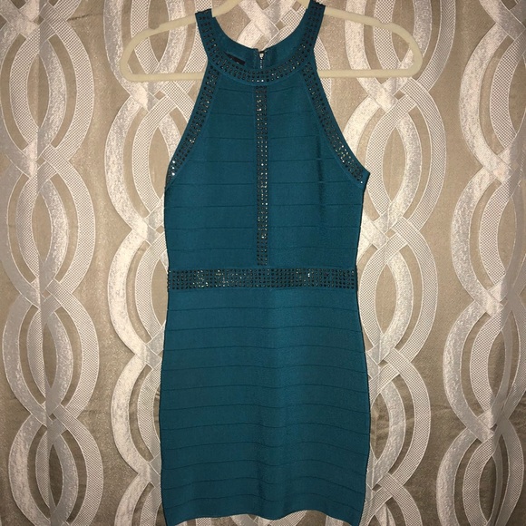 Bebe teal bandage dress - Picture 4 of 5